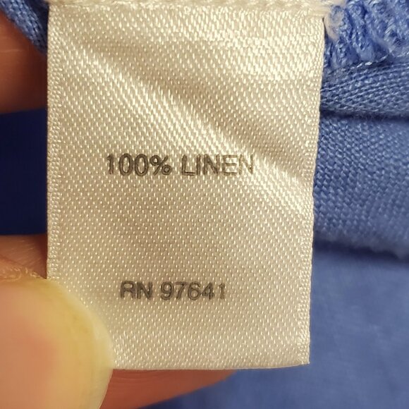 J Jill Love Linen Womens Button Up Top Size L Petite Beach Costal Sustainable - Picture 6 of 11